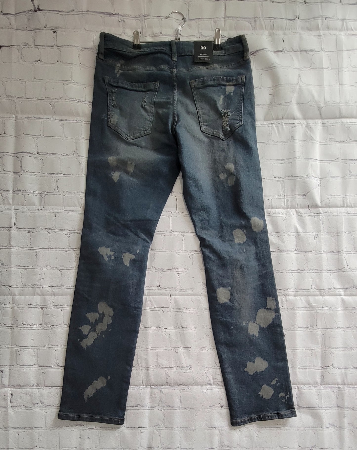 Fashion Nova Men's Ashes to Ashes Slim Distressed Jeans