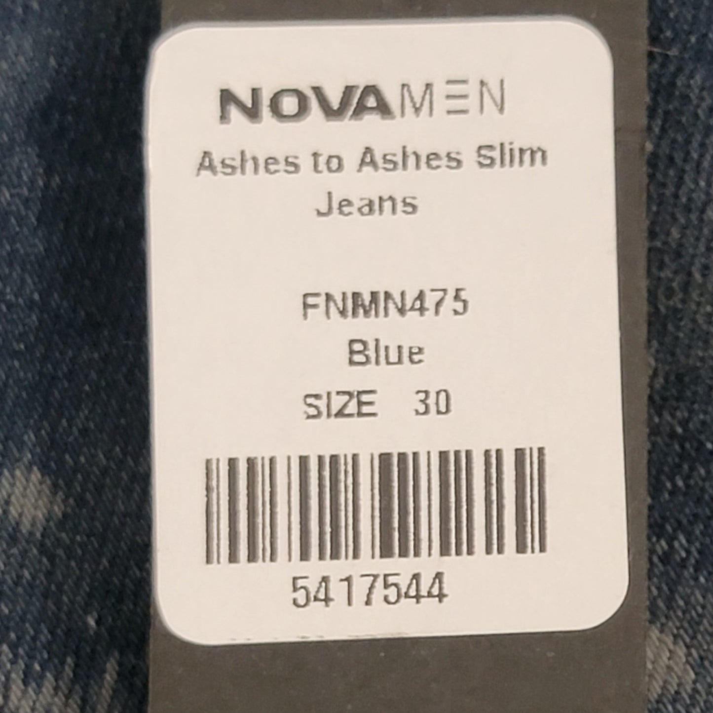 Fashion Nova Men's Ashes to Ashes Slim Distressed Jeans