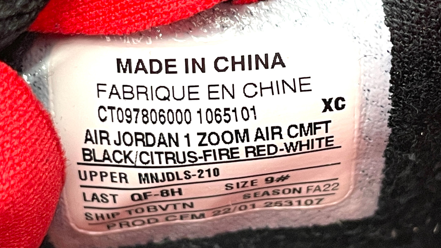 Air Jordan 1 High Zoom Comfort 'Citrus' Sample