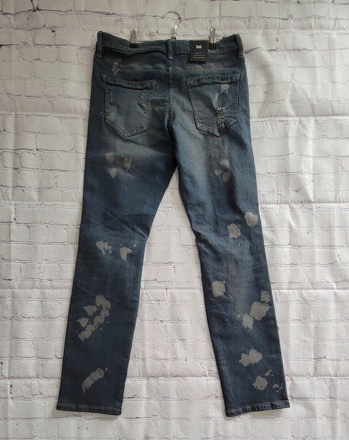 Fashion Nova Men's Ashes to Ashes Slim Distressed Jeans