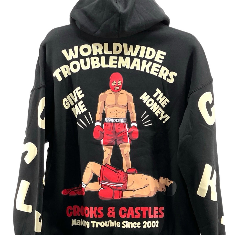 Crooks & Castles Oversized Hoodie – Boxing Street Fight Champions Edition