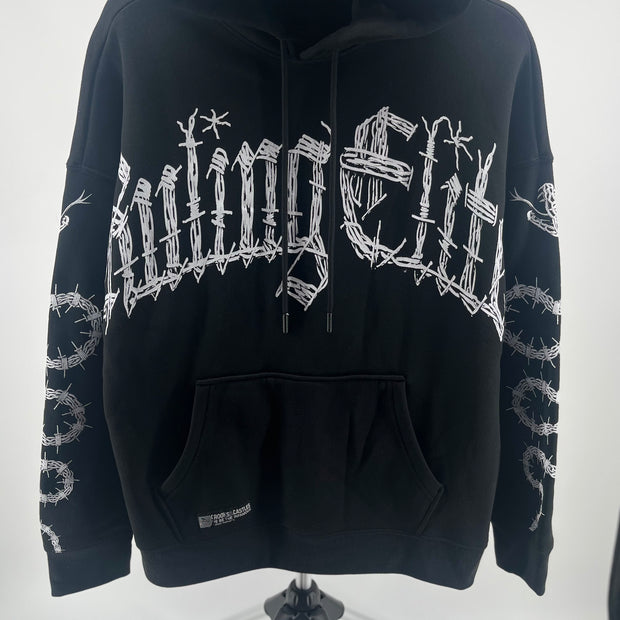 Crooks & Castles Oversize Barb Wire Serpent F/B Hoodie