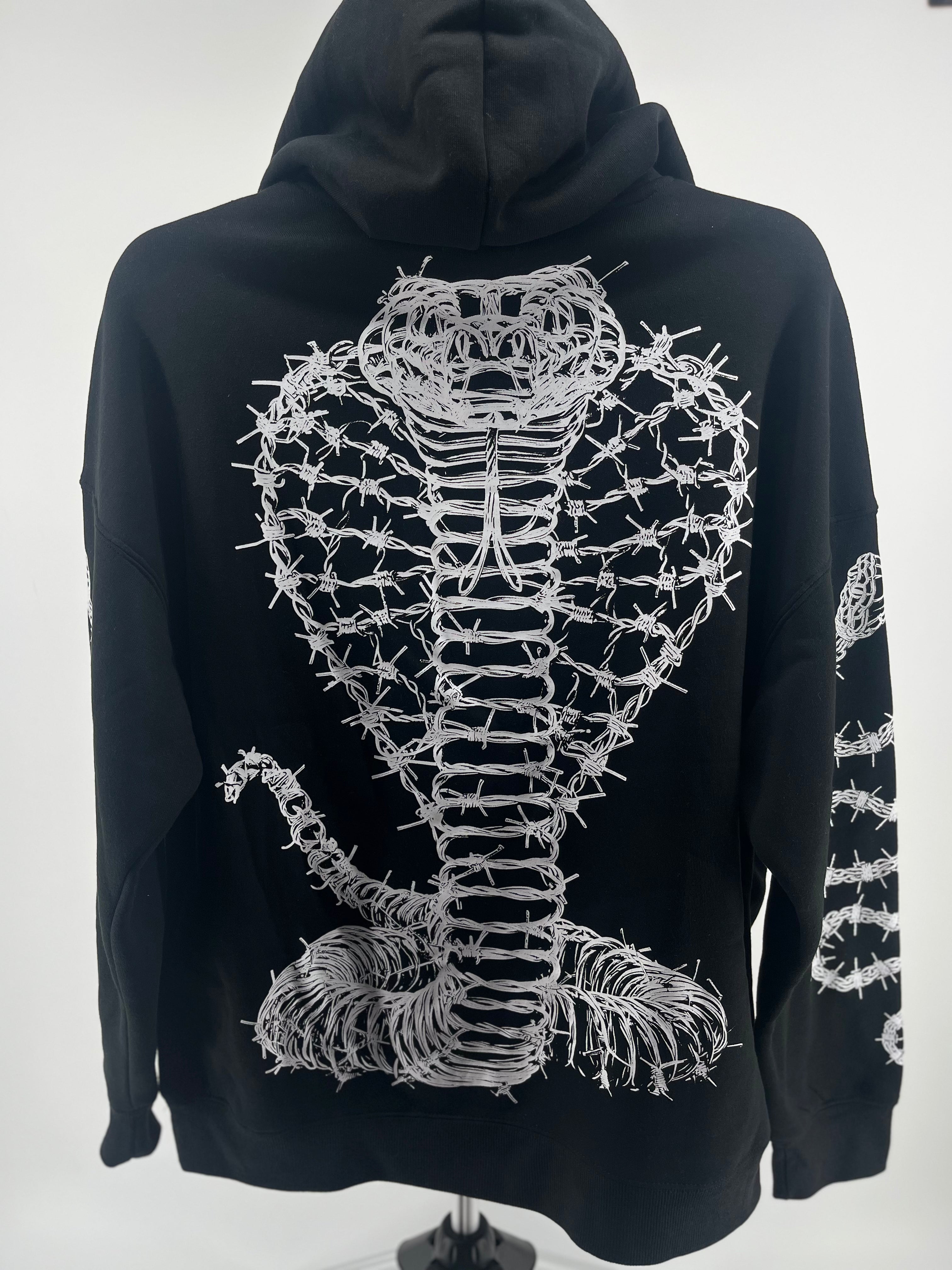 Crooks & Castles Oversize Barb Wire Serpent F/B Hoodie
