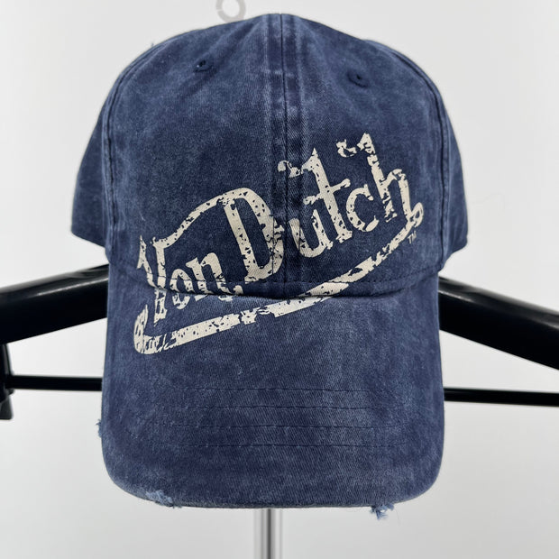 Von Dutch "Distressed Script Logo" Baseball Cap