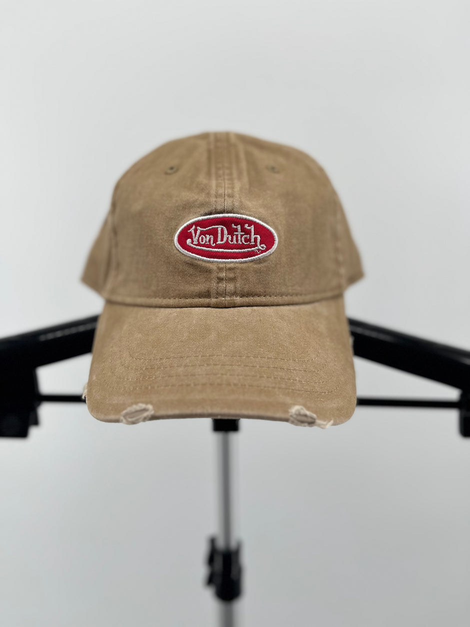 Von Dutch "Distressed Oval Logo" Baseball Cap